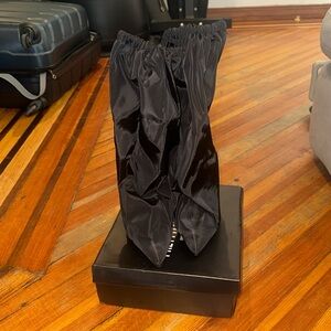 Black Nylon Elasticated Sock Boots